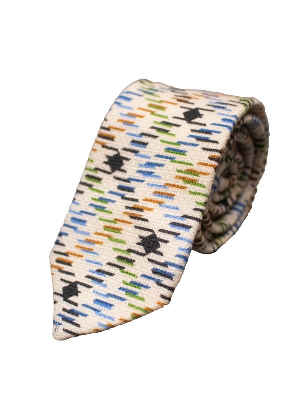 Tie Doctors Wool & Silk Blend Woven Skinny Neck Tie Colorful 2.5"